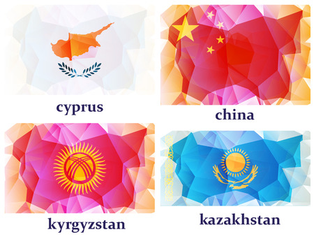 flags of the world, vector illustrationのイラスト素材
