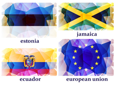 flags of the world, vector illustrationのイラスト素材