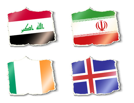 flags of the world, vector illustrationのイラスト素材