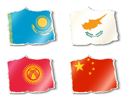 flags of the world, vector illustrationのイラスト素材