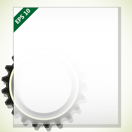 frame for text with gears , vector illustrationのイラスト素材