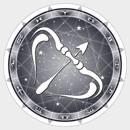 Sagittarius zodiac signのイラスト素材