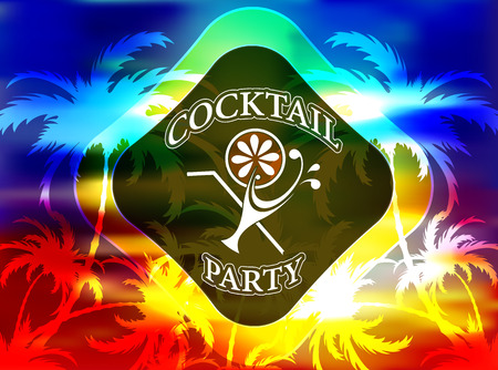 travel and leisure, Palma, cocktail , vector illustrationのイラスト素材