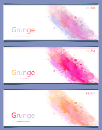 a set of banners on a dark backgroundのイラスト素材