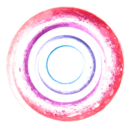 watercolor spiral, grunge, vector illustrationのイラスト素材