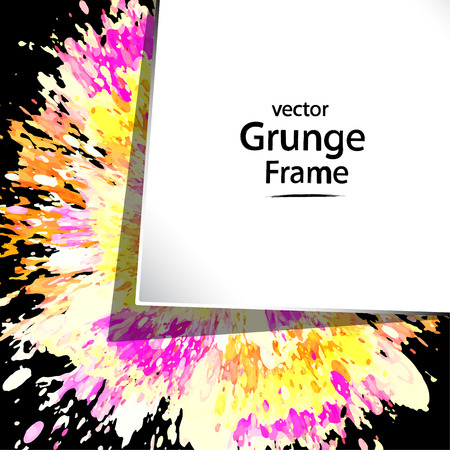 Abstract background, grunge frame, watercolor, retro, vector illustrationのイラスト素材