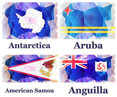 flags of the world, vector illustrationのイラスト素材