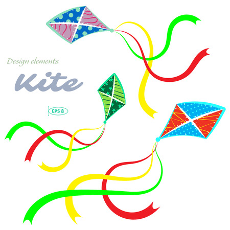 Kites, vector illustrationのイラスト素材