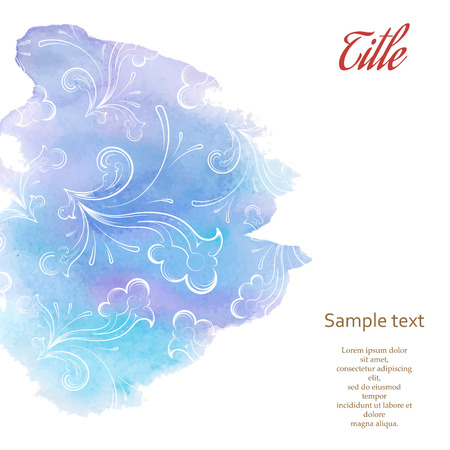 Watercolor background with space for text, retro, vector illustrationのイラスト素材