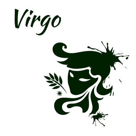 zodiac sign Virgo vector illustrationのイラスト素材