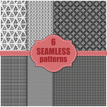 Set seamless patterns, vector illustrationのイラスト素材