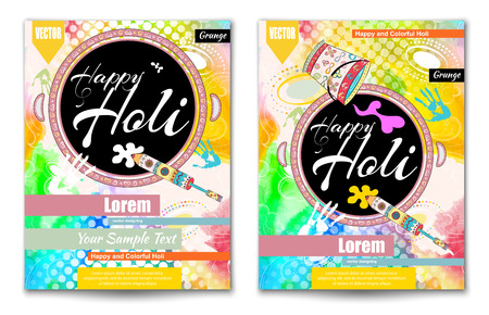 Happy Holi, a spring festival of colors, vector illustrationのイラスト素材