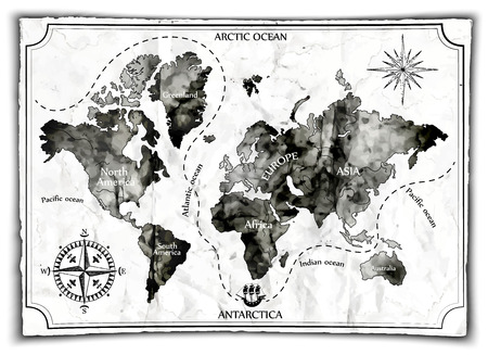 Old map, illustrationのイラスト素材