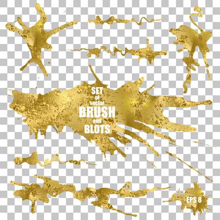 Gold brush, vector illustrationのイラスト素材