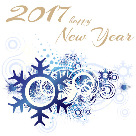 Snowflake, abstract grunge background with place for text, vector illustrationのイラスト素材