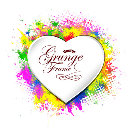 Abstract background, grunge frame, vector illustrationのイラスト素材