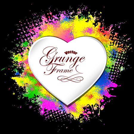 Abstract background, grunge frame, vector illustrationのイラスト素材