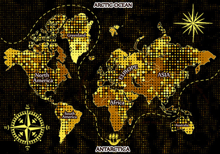 Undertones old card, vector illustrationのイラスト素材