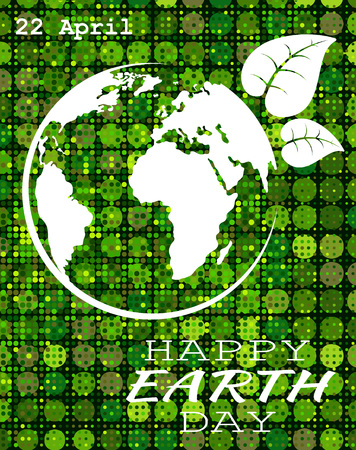 World earth day grunge style, vector illustrationのイラスト素材