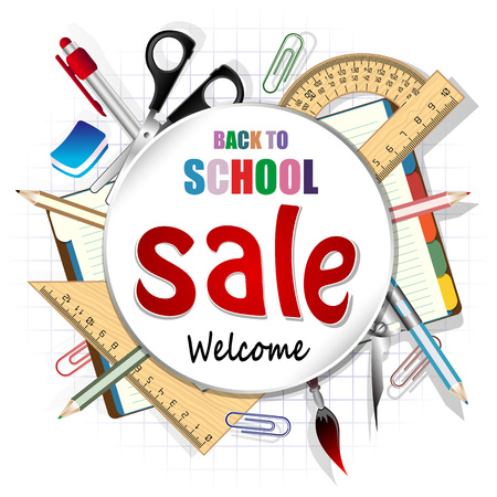 Back to school, vector illustrationのイラスト素材