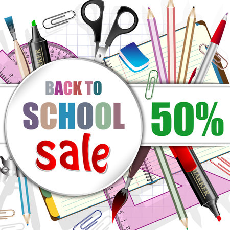 Back to school, vector illustrationのイラスト素材