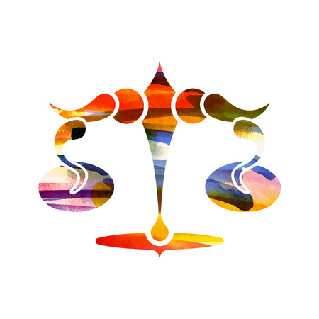 Zodiac sign Libra vector illustration.のイラスト素材