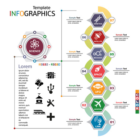 Infographic template. science, technology. vector illustrationのイラスト素材