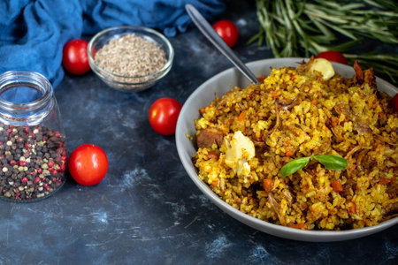 A green cloth filled with a green cloth, In a transparent dish, spices - and a mixture of peppers....