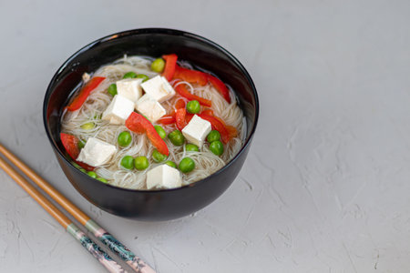 Seswan rice noodles or hakka or chow main vegetable noodles. In-demand Indochinese recipes served in...