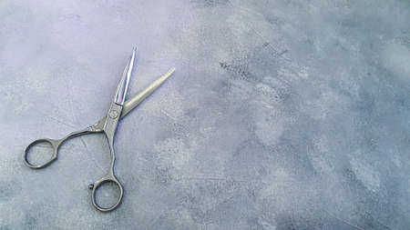 Special hairdressing scissors and comb. professional equipment. copyspace.の写真素材