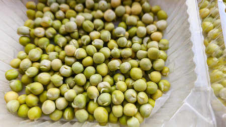 Microgreens. Growing Peas at Home. Three-Week Pea Sprouts. Step-by-Step Instructions. Vegan and...
