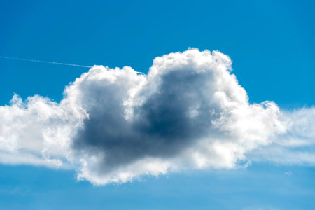 Cumulus clouds on a Sunny day, blue sky