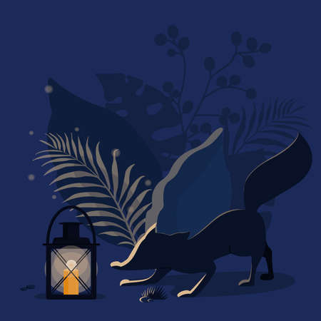 night forestのイラスト素材