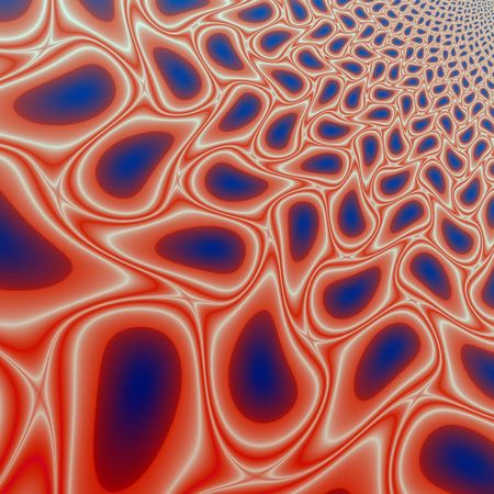 Abstract red and blue rendered fractal backgroundの写真素材