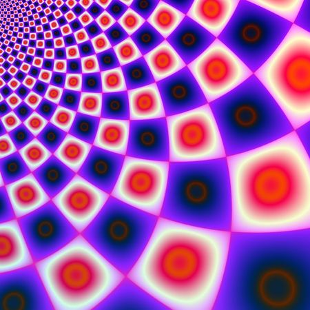 Abstract red, blue and white rendered fractal backgroundの写真素材
