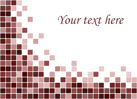 Brown and pink tiles on white backgroundの写真素材
