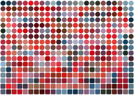 3D tiles of different colors on white backgroundの写真素材