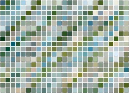 3D tiles of different colors on white backgroundの写真素材