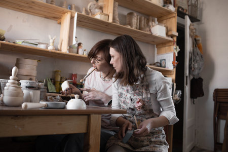 own production of environmentally friendly toys made of wood.の写真素材