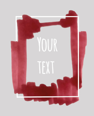 Square frame with brush paint texture design as borders.のイラスト素材