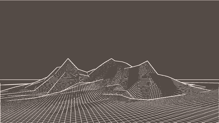 Abstract landscape.のイラスト素材