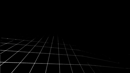 Abstract digital landscape. Wireframe landscape background. Big Data. 3d futuristic vector illustration. 80s Retro Sci-Fi Backgroundのイラスト素材
