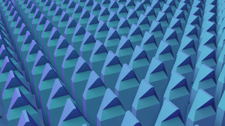 Abstract blue cubes background 3d render