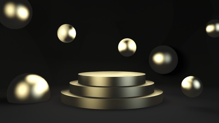 Scene with geometrical formsの写真素材