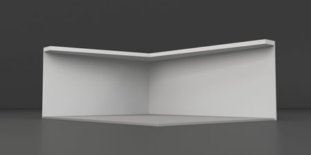 Exhibition Stand in 3d renderingの写真素材