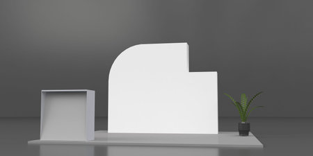 3D interior stage event render illustration
