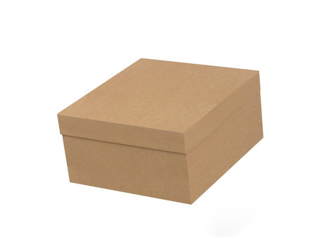3D render craft box mockup.