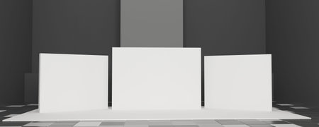 Exhibition Tension Fabric Display Banner Stand Backdrop for trade show advertising stand with LED OR...
