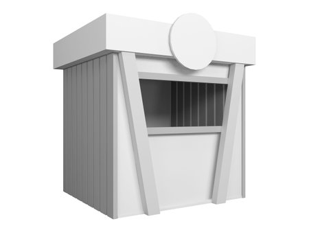 Store stand mock up 3d renderの写真素材