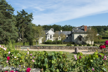 Garden and abbey of Fontevraud in France, UNESCO heritage.のeditorial素材
